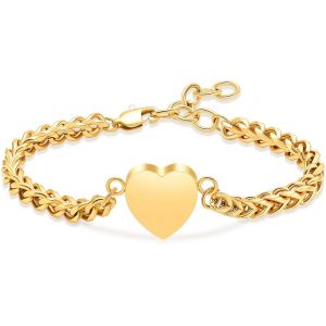 Eryi-Mnicremation Bracelet Urne Pour Cendres Avec Médaillon En Forme De C?Ur, Bracelet Funéraire Réglable Pour Cendres Pour Femme U2013 Always In My Heart - Neuf