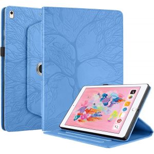 Eryi-Coque Pour Ipad 10.2 Pouces (Modèle 2021/2020/2019, 9ème/8ème/7ème Génération) Étui Support Rotatif À 360 Degrés Pu Cuir Housse De Protection Portefeuille Tablet Étui Ipad 10.2"" Bleu - Neuf