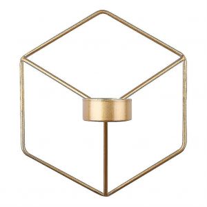 Bougeoir mural en metal geometrique 3D de style nordique, decoration d'interieur - Neuf