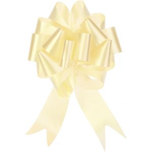 Kal-10pcs 12cm Noeud De Ruban De No&euml;l Gros Noeud Pour Emballage Cadeau Beige Pour Les Paniers De Voiture De Mariage, Noeud De No&euml;l - Neuf