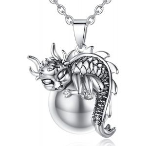 Tianyi-Bola De Grossesse Dragon Collier Femme Enceinte Flocon De Neige Bijoux Bola Grossesse Cadeau Pour Future Maman, 2 Cha&icirc;nes - Neuf