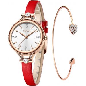 Kalanka-Montre Femme Analogique Rectangulaire Retro &Eacute;l&eacute;gant Petit Mode Rond Etanche Cadeau Chic Pour Femmes - Neuf