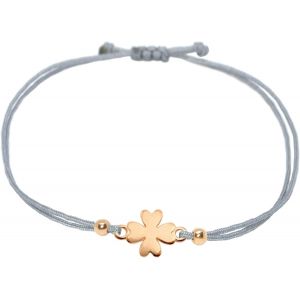 Eryi-Bracelet Trèfle Pour Femme - Or Rose - Porte-Bonheur Fait Main - Avec Trèfle - Taille Réglable - Avec Emballage Cadeau - Neuf