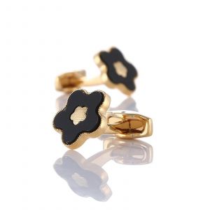 Boutons De Manchette Bicolores Dor¿¿S En Forme De Tr¿¿Fle Pour Chemises Homme Et Femme, ¿¿Pingle De Banquet De Mariage - Neuf