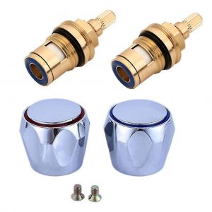 Kit de remplacement de poign&eacute;e de robinet pour robinets d'eau chaude et froide - Neuf