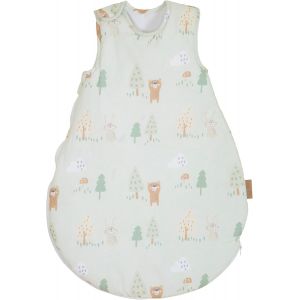 Ulteronixshop-Gigoteuse Woodland Buddies 70 Cm - Sac De Couchage Toutes Saisons En Coton - Respirant & Doux Pour La Peau - Sans Manches Avec Fermeture &Eacute;clair - Motif For&ecirc;t - Vert Pastel - Neuf