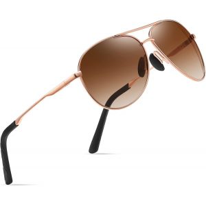 Lunettes De Soleil Homme Pilote Lunettes De Soleil Polarisées Pour Hommes Et Femmes Protection Style Classique Lunettes Ultralégères Verres Anti-Reflets Conduite Pêche Sports Avec Lunettes De Soleil - Neuf