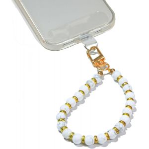 Kal-Chaîne De Téléphone Portable Universelle En Pierre Naturelle, Pendentif Pour Téléphone Portable, Cordon De Téléphone Portable, Dragonne, Bracelet, Cordon De Téléphone Portable, Compatible Avec - Neuf