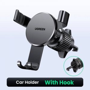 Ugreen&iquest;Support De T&eacute;l&eacute;phone &Agrave; Ventilation Pour Voiture,Pour T&eacute;l&eacute;phone Portable Xiaomi Samsung Iphone 12 13 14.With Hook-Black. - Neuf
