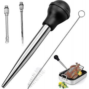 4 pcs poire à dinde en acier inoxydable,seringue de poire à dinde,pour la cuisson poire en acier inoxydable - Neuf