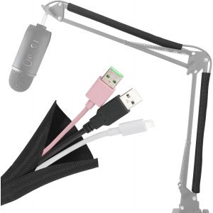 2 Pièces Tube de Fixation de Bras Micro,Accessoires de Support de Microphone pour Organisation des Câbles (Microphone et Bras de Microphone Non Inclus).[J41] - Neuf