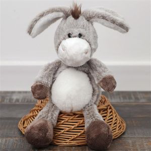 Poupée Au Motif D'Âne,Trotro Le Petit Âne,Doudou Debout-Adorable Poupée D'Âne Suspendue-Peluche Réaliste En Peluche Douce-Pour Câliner Et Jouer (Gris,32 Cm) - Neuf
