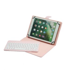 WE POP Etui tablette+ Clavier Bluetooth WE Etui Universel 9-11'' Compatible Android/iOS/Windows Rose - Neuf