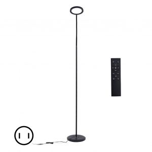 Hjlian Lampadaire Led 3 Couleurs, Base Stable, Lampe De Lecture A Col De Cygne Reglable Avec Telecommande, Prise 110-240 V Us - Neuf