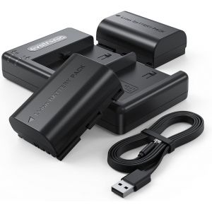 Lot de 2 batteries d'appareil photo LP-E6 LP-E6N 2040 mAh-Double fente-Compatible avec CANON EOS-90D 80D 70D 5D Mark II III IV 5DS R R5 6D 60D 6D Mark II 7D 7D II XC10 XC15 - Neuf