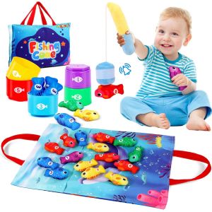 ChenQuanSarl-Jouets Pour B&eacute;b&eacute; 1-2 Ans, Jeu De P&ecirc;che Montessori Pour Enfants, Jouets &Eacute;ducatifs Pour Enfants, 3-6 Ans Cadeaux D'Anniversaire Pour Gar&ccedil;ons Et Filles - Neuf