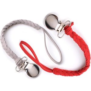 Attache Tetine,Lot De 2 Attache Sucette B&eacute;b&eacute;,Cha&icirc;ne De Sucette,Cha&icirc;ne De Sucette Tress&eacute;e,Accroche Tetine Bebe Pour B&eacute;b&eacute;s Gar&ccedil;ons Et Filles - Neuf