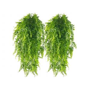 Lot de 2 plantes suspendues artificielles en lierre, 90 cm, en plastique. D&eacute;coration de jardin. - Neuf