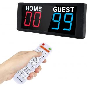 Acdsgd-Tableau De Score &Eacute;lectronique Portable &Agrave; Led Avec T&eacute;l&eacute;commande, Gardien De Score Pour Jeux Int&eacute;rieurs/Cornhole/Basketball/Pingpong/Volleyball (Rouge + Bleu) - Neuf
