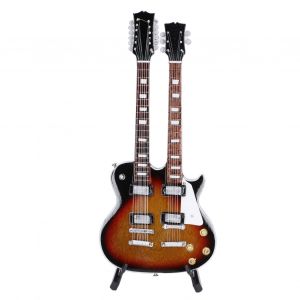 Guitare Miniature De 18 Cm De Long, Fabriquee A La Main, Details Exquis, Modele D'instrument Miniature Pour Decoration D'interieur, Cadeaux - Neuf