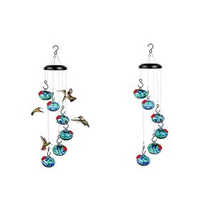 Carillon &Eacute;olien Mangeoire &Agrave; Colibris Pour D&eacute;coration De Jardin Suspendue Ext&eacute;rieure - Neuf