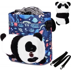 Panier De V&eacute;lo Enfant Avant Avec Peluche,Sac De V&eacute;lo &Eacute;tanche Avec Bretelles,Sac Guidon Pour V&eacute;lo Enfant Tricycle Trottinette.[O371] - Neuf