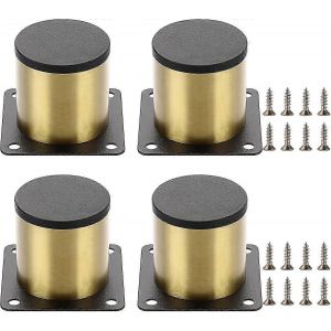 Paquet de 4 pieds de meubles de 5cm pour chaises,tables,armoires,bureaux,canapés,meubles avec vis,ronds (or) - Neuf