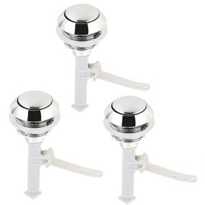 Ensemble de 3 boutons-poussoirs universels pour r&eacute;servoir de toilette - Neuf
