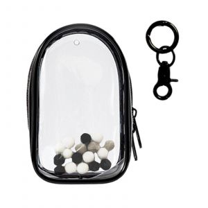 Mini Pvc Poup&eacute;e Sac &Eacute;tui De Transport &Eacute;tanche Mini Figure &Eacute;tui De Rangement Pour Poup&eacute;e Noir Rond - Neuf