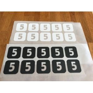 Numero 5 - 10 Patchs Flocages Pour Maillot Short Surv&ecirc;tement Chaussettes - Neuf