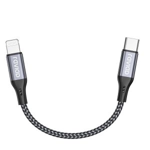 KALANKA-Câble USB C vers Lightning Court 15CM [MFi Certifié] Cable iPhone USB C Charge Rapide Power Delivery Compatible avec iPhone 14 13 12 11 Pro Max Mini XR XS Max X 10 8 7 SE 2020, Pad-Gris - Neuf