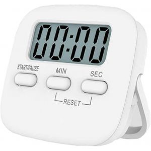 Minuterie De Cuisine,Minuterie De Cuisine Numérique,Compte À Rebours Magnétique,Minuterie De Chronomètre Avec Alarme Forte,Gros Chiffre,Support Arrière - Neuf