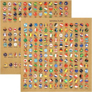 ChenQuanSarl-218 Pièces Puna Drapeau Du Monde Carte Du Monde En Liege Pins Drapeaux Monde Pour Carte De Voyage Du Monde Tableau D'Affichage Bureau - Neuf
