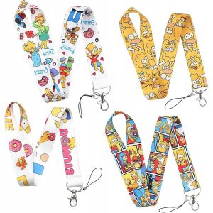 4 Pi&egrave;ces Courroie Cou Lani&egrave;re, Collier Badge Pour Cl&eacute;s, Porte Badge Tour de Cou Courroie, Cordon Lanyard, pour Cl&eacute; de Carte d'Identit&eacute; de T&eacute;l&eacute;phone Portable Carte de Travail de Disque U - Neuf