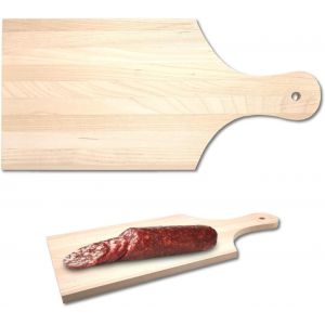 Petite Planche À Découper En Bois De Cuisine 33 X 16 Cm, Petite Battilarde Avec Poignée Pour Salami, Fromage, Pain, Légumes, Professionnel Antidérapant, Sûr, Durable, Idéale Pour Restaurants - Neuf