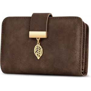 Portefeuille Femme Blocage Rfid Portefeuilles En Cuir Petit Porte Monnaie Avec Bracelet, Fermeture Eclair, 14 Emplacements De Cartes, Porte Carte Femme Cuir, Coffret Cadeau Inclut - Neuf
