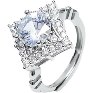 Kahfl-Bague Argent 925 Femme,Bague De Fian&ccedil;ailles Femme,Reglable Bague Zircone Cubique Alliance Femme,Bague De Fian&ccedil;ailles Mariage Promise,Bijoux Cadeau Anniversaire - Neuf