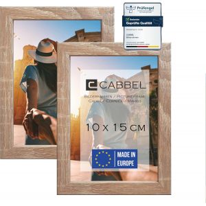 Cmwx-Lot De 2 Cadres Photo 10x15 Cm, Moka, Cadre Stable En Bois Mdf, Verre Plexi Incassable, A¿ Suspendre & A¿ Poser, Ide¿Al Pour Photos/Images/Collages - Neuf