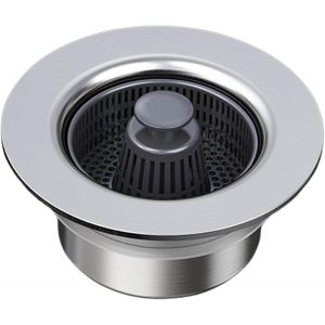 Basket for Kitchen Sink Strainer,Universal Stainless Steel Strainer,Kitchen Sink Strainer with Adjustable Pin,Thickened Stainless Steel Basket for Kitchen Sink Strainer - Neuf