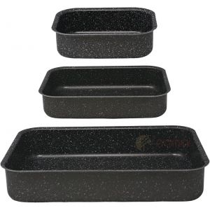 Jexnovashop-Plat Four - Set 3 Pi&egrave;ces - Plat &Agrave; Gratin - Adapt&eacute; Aux Lave-Vaisselle - Aluminium (Set 2) - Neuf