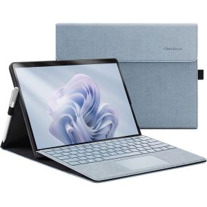 Coque pour Microsoft Surface Pro 11, Surface Pro 10, Surface Pro 9,avec Support de Stylet, Housse légère et Mince en Polyester à Angles Multiples, Compatible avec Clavier Type Cover - Neuf
