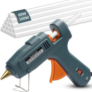 Chenquansarl-Pistolet À Colle, 60w/100w Pistolet À Colle C Double Température, Avec 15 Colles C S (11mm X 200mm), 3 Min De Chauffe Pour Le Bricolage, Les Travaux Manuels Et Les Réparations - Neuf