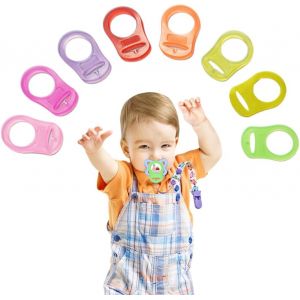 Lot De 8 Anneaux En Silicone Transparent Pour Tétine-Pour Chaîne De Tétine De Bébé-Anneau En Silicone Pour Tétine-Anneau En Silicone Pour Tétine - Neuf