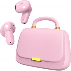 LORANKA-&Eacute;couteurs Bluetooth 5.3, Intra-Auriculaires 13 mm, Son Premium, 22h d&iquest;autonomie, &eacute;couteurs True Wireless avec &eacute;tui Mini Sac &agrave; Main Unique, Parfaits pour Femmes et Adolescentes &agrave; la Mode - Neuf