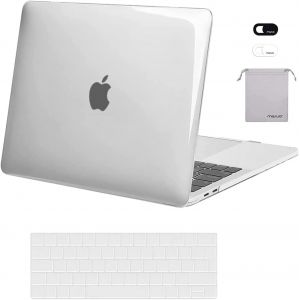 Coque Compatible avec MacBook Pro 13 Pouces M2 M1 A2338 A2289 A2251 A2159 A1989 A1706 A1708,Plastique Coque Rigide&Protection Clavier&Couverture de Webcam&Sac de Rangement,Cristal Clair - Neuf