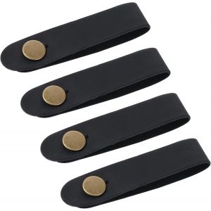 ChenQuanSarl-Lot De 4 Sangles De Cou En Cuir Pour Guitare Acoustique Avec Bouton Pour Amplificateur De Guitare, Adaptateur De Casque, Sangle De Ukul&eacute;l&eacute;, Sangle De Verrouillage, Accessoires De Guitare - Neuf