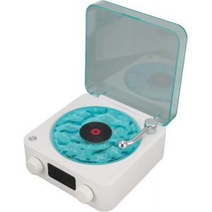 Lecteur De Vagues Rétro, Haut-Parleur Bluetooth Créatif À Lumière Réglable Compacte, Pour Cuisine, Bureau, Chambre À Coucher, Fête De Bureau (Blanc Et Vert) (White) - Neuf