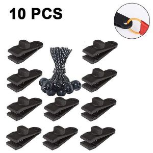 Ensemble De 20 Pinces Et Tendeurs Robustes Pour Bâches, Pour Camping, Tentes, Auvents, Étanches, Faciles À Installer Et À Maintenir Fermement En Place. - Neuf