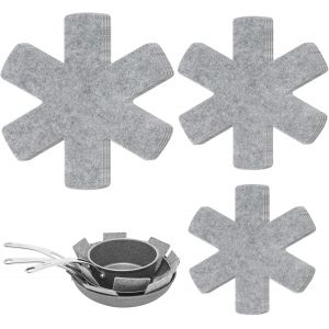 Jexnovashop-12 Pi&egrave;ces Protege Poele Feutrine, R&eacute;sistant &Agrave; La Chaleur Et Antid&eacute;rapant Protection Poele Et Casserole, Convient Pour Prot&eacute;ger Et S&eacute;parer Les Ustensiles De Cuisine, 3 Tailles (26/35/38cm) - Neuf