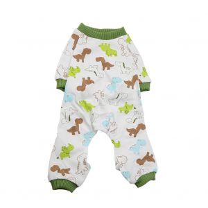 Hjlian Pyjama Pour Chien, Chiot, Chat, Combinaison, Petit Animal De Compagnie, Vetements En Coton, Costume Pour La Maison (S) - Neuf